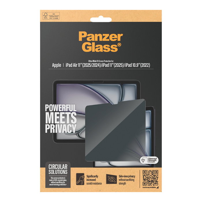 PanzerGlass Protector de Pantalla con Privacidad para iPad Air 11" 2024/2025 y iPad 10.9" 2022 PanzerGlass Protector de Pantalla con Privacidad para iPad Air 11" 2024/2025 y iPad 10.9" 2022