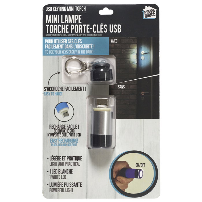 Je cherche une Idee Llavero Linterna USB Acero Inoxidable