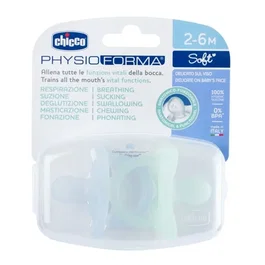 CHICCO Chupete Physio Soft Azul 2-6M 2UD