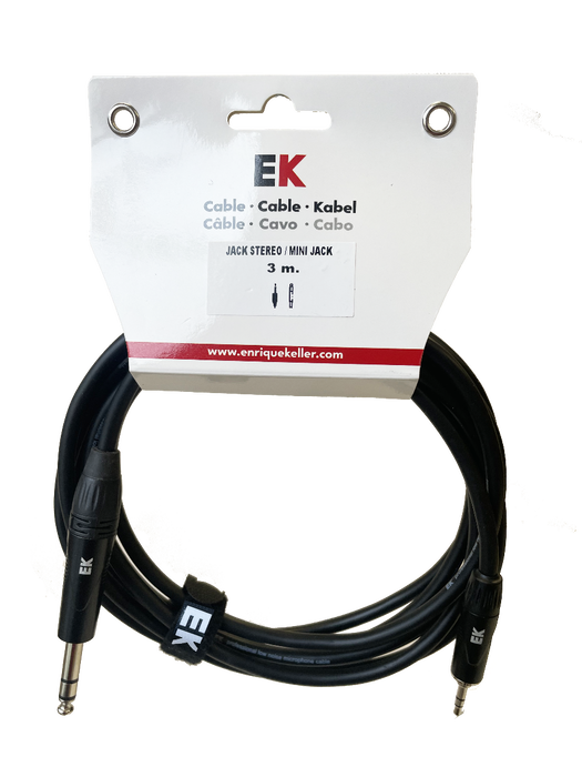 Cable Ek Audio Jack Estéreo - Mini Jack Estéreo 3M Cable Ek Audio Jack Estéreo - Mini Jack Estéreo 3M