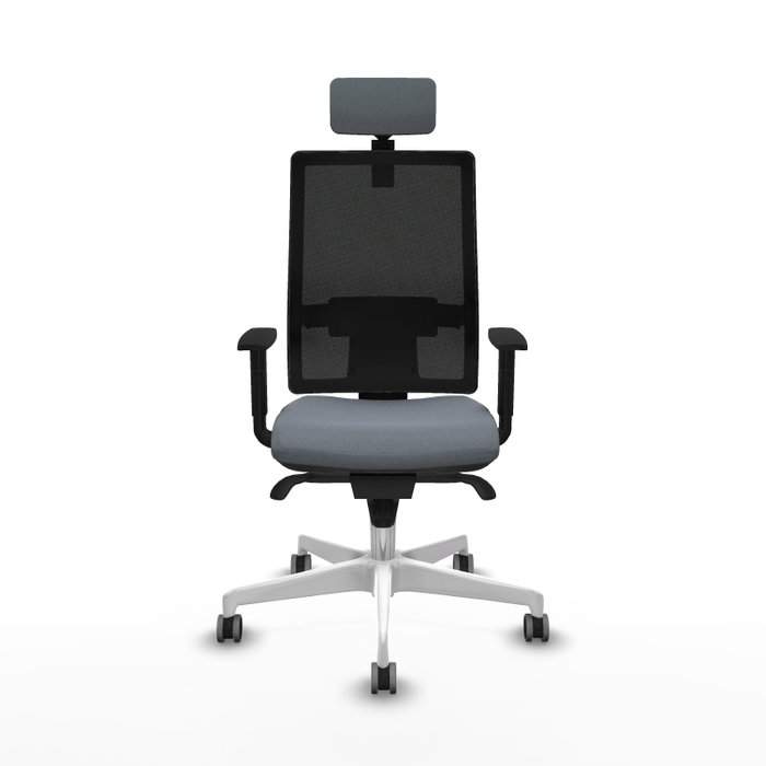 PIQUERAS Y CRESPO Silla de oficina Horna Gris y Negro con Mecanismo Sincro PIQUERAS Y CRESPO Silla de oficina Horna Gris y Negro con Mecanismo Sincro