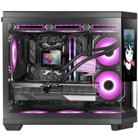 Mars Gaming MC3T Caja MicroATX CoreLCDM Negro USB-C USB 3.0 USB 2.0 2x HDD 3x SSD Pantalla IPS 7.2"