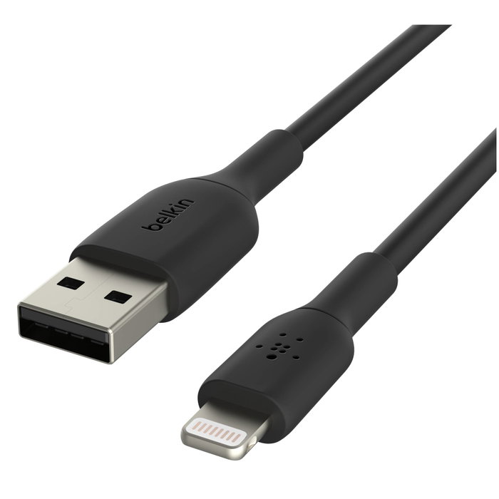 Belkin Cable Lightning a USB-A de 1 m, Negro Belkin Cable Lightning a USB-A de 1 m, Negro