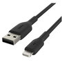 Belkin Cable Lightning a USB-A de 1 m, Negro