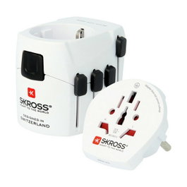 Skross Set 2 Multi Adaptadores de Viaje 1103180 Blanco