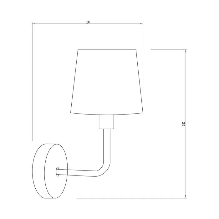 Aplique de Pared "Magdeburg" SKD-W1004 Metal E27 para Comedores, Dormitorios, Cocinas, Salas de Estar, Restaurantes, Cafeterías
