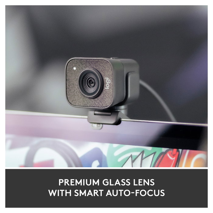 Logitech StreamCam Cámara Web Full HD 1080p 60 fps USB-C, Autoenfoque, Vidrio, Incluye Soporte para Monitor y Trípode Logitech StreamCam Cámara Web Full HD 1080p 60 fps USB-C, Autoenfoque, Vidrio, Incluye Soporte para Monitor y Trípode