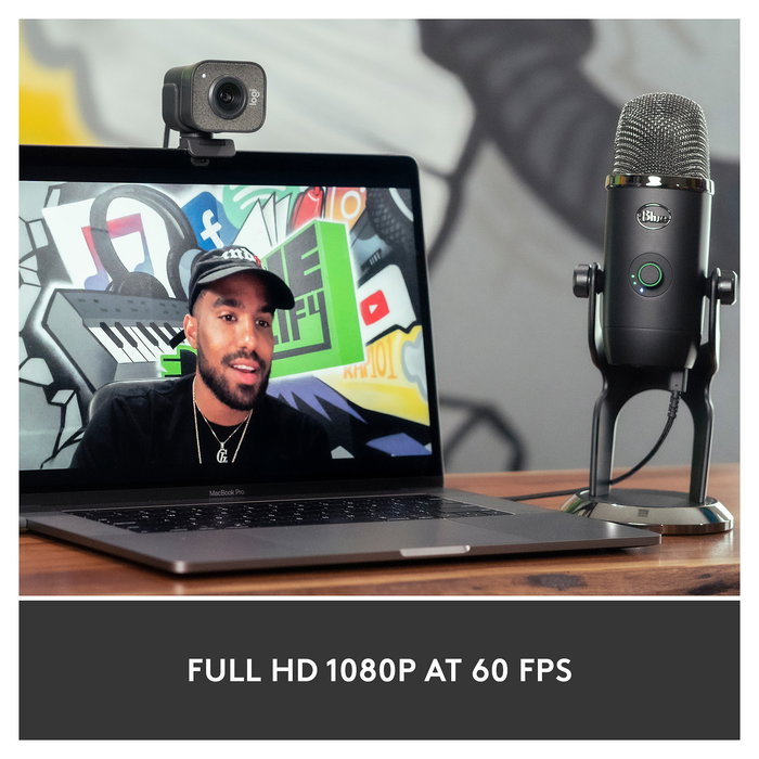 Logitech StreamCam Cámara Web Negra, Full HD 1080p, 60 fps, Micrófono Integrado, Autoenfoque, USB Logitech StreamCam Cámara Web Negra, Full HD 1080p, 60 fps, Micrófono Integrado, Autoenfoque, USB