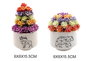 DKD Home Decor Maceta de Gres y PE 8x8x15,5 Surtido de 2