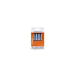 Energy Sistem Pilas AAA Recargables 740mAh con Carga USB-C - 1.5h Carga, Pack de 4 Baterías y Estuche Organizador