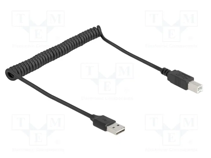 DeLOCK 90130 Cable Espiral USB 2.0 Tipo A a Tipo A de 0,8 m Negro DeLOCK 90130 Cable Espiral USB 2.0 Tipo A a Tipo A de 0,8 m Negro