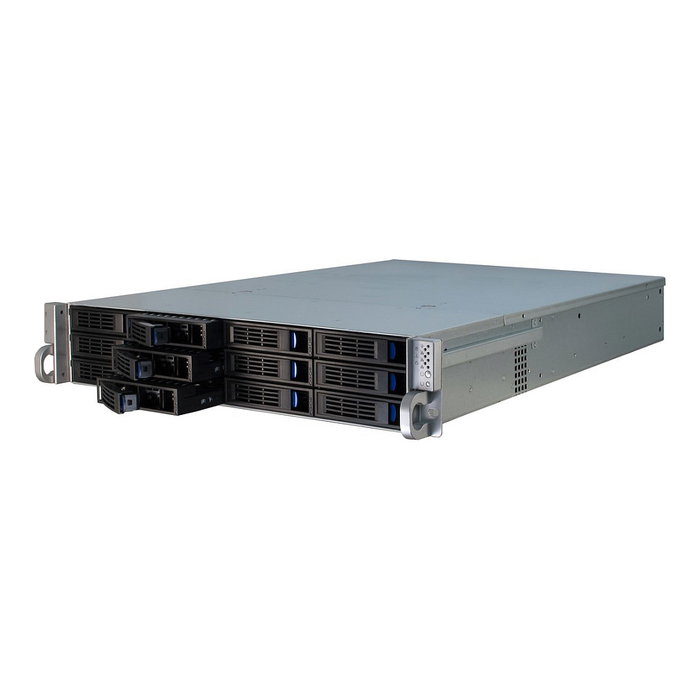 Inter-Tech IPC 2U-2412 Caja para Servidor 2U Negro, Plata