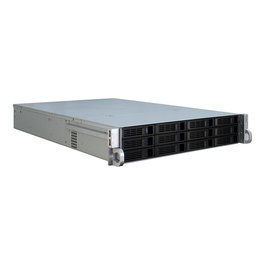 Inter-Tech 2U-2412 Chasis Rack Server de 2U Negro/Plata para ATX, EATX, micro-ATX, Mini-ITX, SSI EEB con 15 Bahías Hot-Swap, 2 Puertos USB 3.2 Gen 1