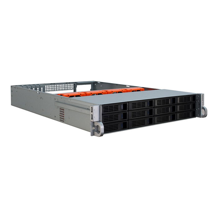 Inter-Tech IPC 2U-2412 Caja para Servidor 2U Negro, Plata