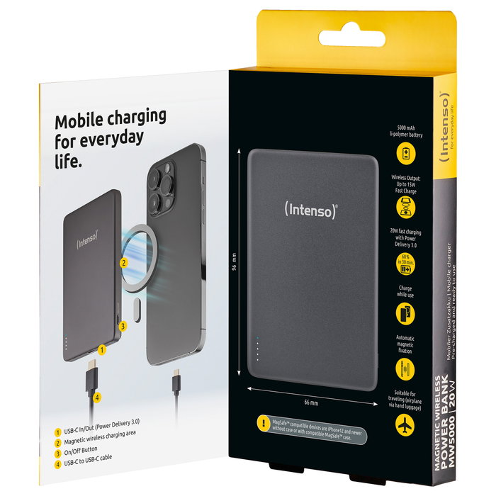 Intenso MW5000 MagSafe Powerbank 5000 mAh Gris