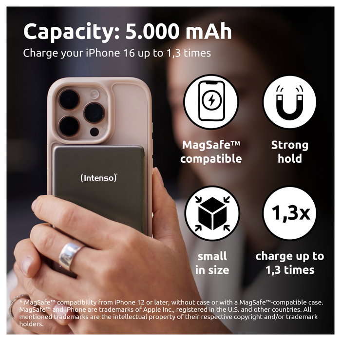 Intenso MW5000 MagSafe Powerbank 5000 mAh Gris