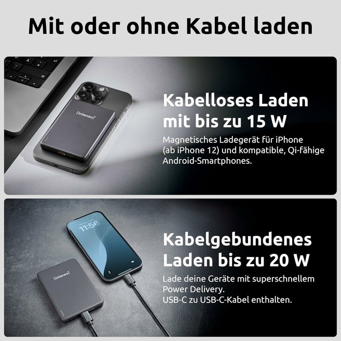 Intenso MW5000 MagSafe Powerbank 5000 mAh Gris