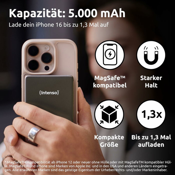 Intenso MW5000 MagSafe Powerbank 5000 mAh Gris
