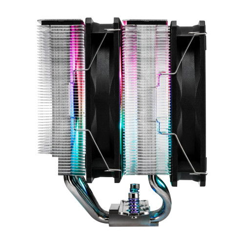 FSP MP7 Refrigerador de aire CPU con ventilador ARGB 120mm, compatible con Intel LGA1851/1700/1200 y AMD AM4/AM5, 153 x 123.5 x 125 mm - Negro