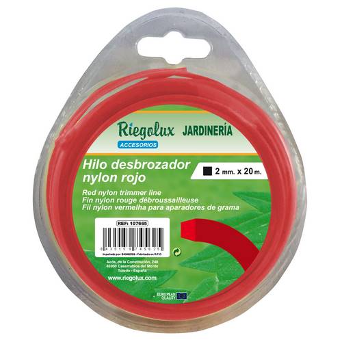 Riegolux Hilo de Desbrozadora Nylon Cuadrado 2mm x 20m Riegolux Hilo de Desbrozadora Nylon Cuadrado 2mm x 20m