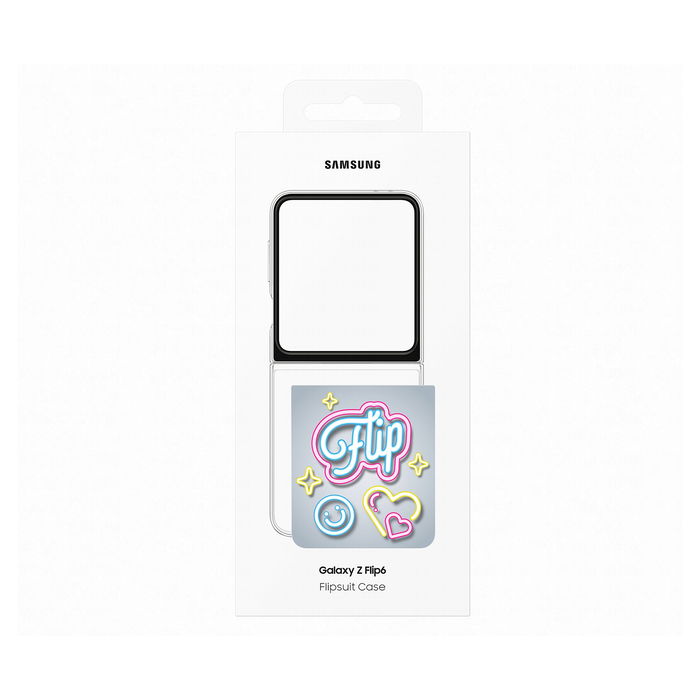 SAMSUNG Funda Flipsuit Transparente para Galaxy Z Flip 6 - Carcasa Protectora Personalizable
