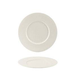 Summa Valet Gourmet Plato Llano de Vitro Porcelana, 16 cm, Color Marfil (Set de 6)
