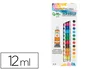 Liderpapel Pintura de Acuarela Caja 12 Tubos de Aluminio 12 ml Colores Surtidos