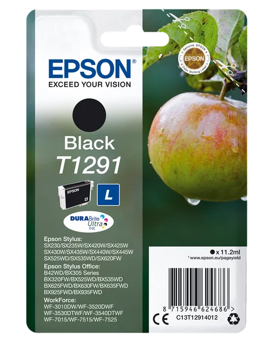 Epson Cartucho de Tinta Negro T1291 Epson Cartucho de Tinta Negro T1291