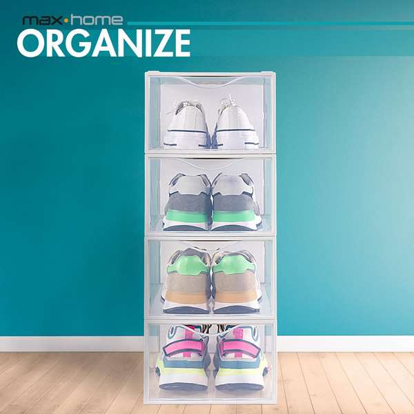Color Baby Pack 12 Cajas de Zapatos con Apertura Frontal 23x33,5x14,5 cm