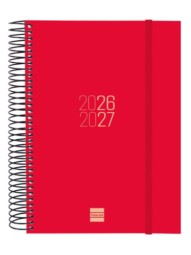 Finocam Agenda Escolar 2026-27 Espiral Tapa PP Rojo Finocam Agenda Escolar 2026-27 Espiral Tapa PP Rojo