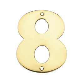 GSC Evolution Número puerta 8 acero inoxidable titanio dorado