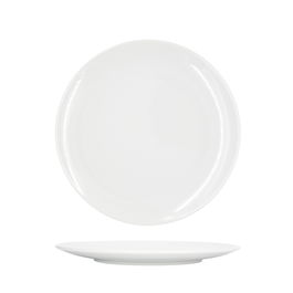 Summa Plato Llano Coupe Alba 23 cm, Porcelana Blanca, Plato de Vajilla, Diseño Elegante, Apto para Mesa (Set de 6)