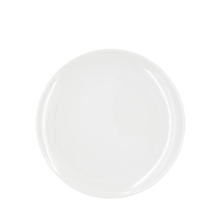 Summa Plato Llano Coupe Alba 23 cm, Porcelana Blanca, Plato de Vajilla, Diseño Elegante, Apto para Mesa (Set de 6)