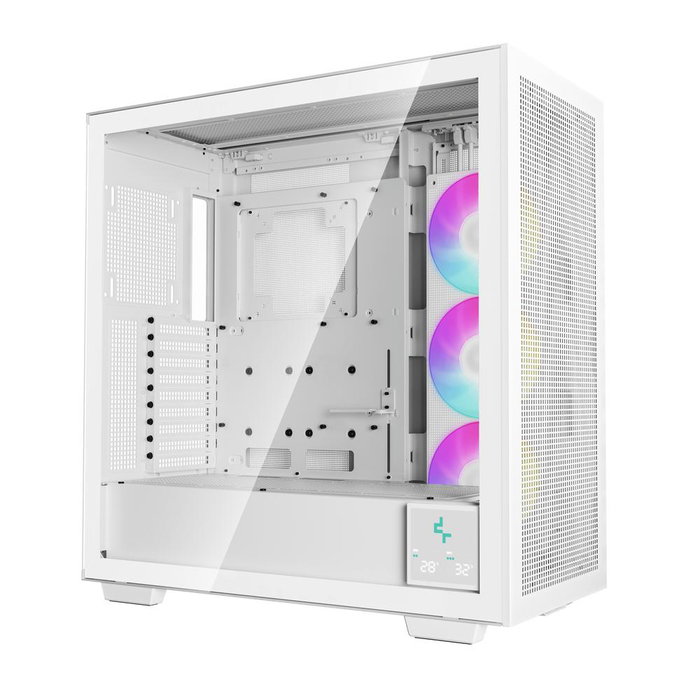 Deepcool Caja Ordenador Gaming ATX Morpheus - Torre ATX/E-ATX, Cristal Templado Blanco con Ventiladores aRGB, Ref: R-MORPHEUS-WHAPA1-G-1