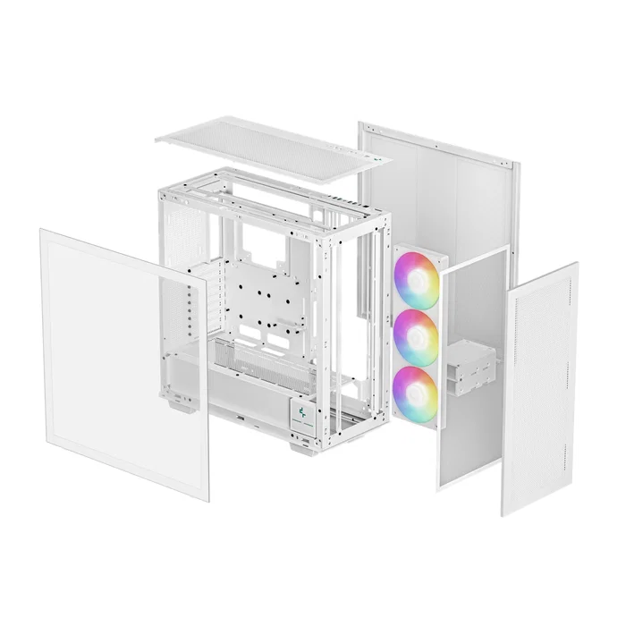 DeepCool Morpheus WH Torre Blanco Gaming ATX con Panel de Vidrio Templado, Ventana Lateral, Iluminación Multi, Filtro Antipolvo y Soporte para EATX - R-MORPHEUS-WHAPA1-G-1