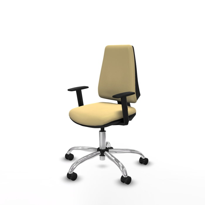 PIQUERAS Y CRESPO Silla de oficina Elche Crema con mecanismo Contacto permanente PIQUERAS Y CRESPO Silla de oficina Elche Crema con mecanismo Contacto permanente