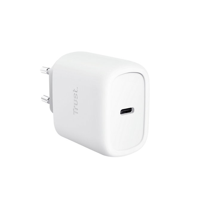 Trust Maxo Cargador GaN USB-C 45 W con Cable USB-C Blanco