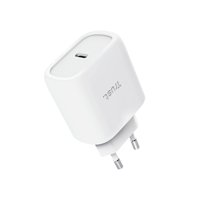 Trust Maxo Cargador GaN USB-C 45 W con Cable USB-C Blanco