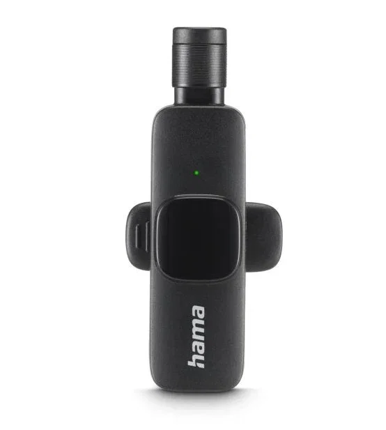 Hama Smart Wireless Micrófono de solapa inalámbrico USB-C Negro