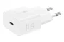 Samsung EP-T2510 Adaptador de Corriente USB-C 25W GaN Compacto, Carga Rápida Super Fast Charging, Blanco, PPS, 1 Puerto, Universal
