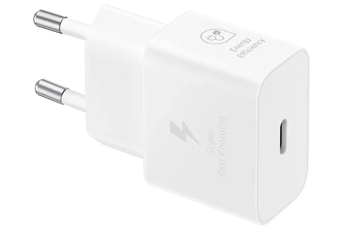 Samsung EP-T2510 Adaptador de Corriente USB-C 25W GaN Compacto, Carga Rápida Super Fast Charging, Blanco, PPS, 1 Puerto, Universal