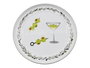 DKD Home Decor Plato de Vidrio Opal Olivas Verde