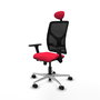 PIQUERAS Y CRESPO Silla de oficina Motilla con mecanismo Sincro/Traslack Rojo y Negro