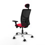 PIQUERAS Y CRESPO Silla de oficina Motilla con mecanismo Sincro/Traslack Rojo y Negro