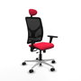 PIQUERAS Y CRESPO Silla de oficina Motilla con mecanismo Sincro/Traslack Rojo y Negro