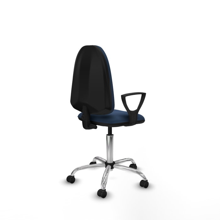 PIQUERAS Y CRESPO Silla de oficina Aýna Azul marino con acabado Similpiel