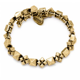 Alex And Ani Pulsera Dorada de Metal con Cierre Ajustable