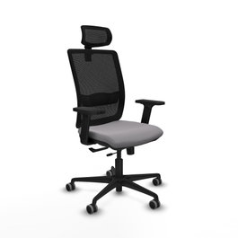 PIQUERAS Y CRESPO Silla de oficina Haches Gris y Negro