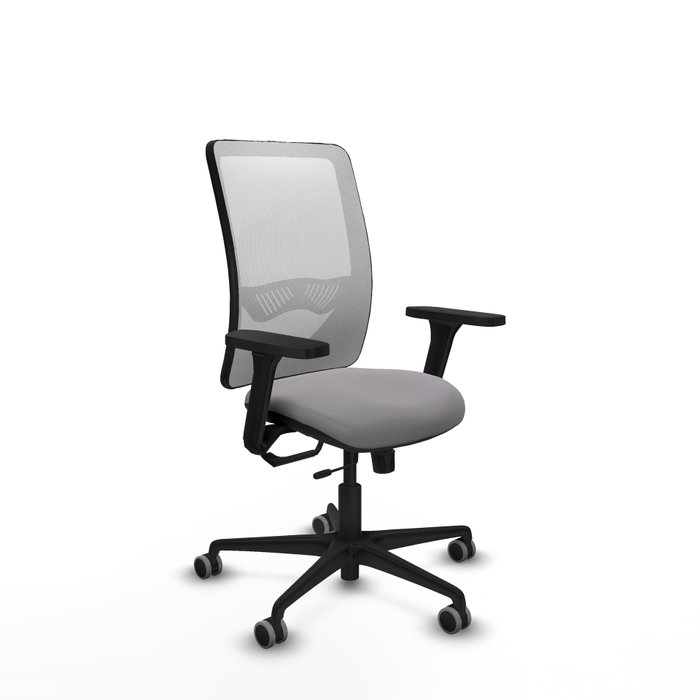 PIQUERAS Y CRESPO Silla de oficina Zulema con mecanismo Sincro/Traslack, Gris y Blanco PIQUERAS Y CRESPO Silla de oficina Zulema con mecanismo Sincro/Traslack, Gris y Blanco