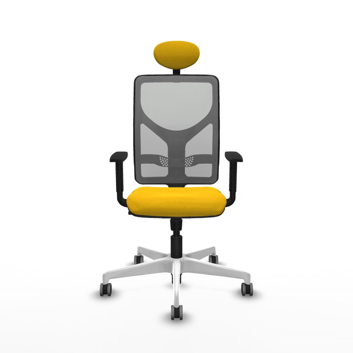 PIQUERAS Y CRESPO Silla de oficina Motilla con mecanismo Sincro, Amarillo y Gris PIQUERAS Y CRESPO Silla de oficina Motilla con mecanismo Sincro, Amarillo y Gris